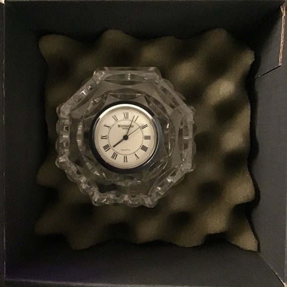 Waterford Oval clock, new inbox. Desk click or Paperweight. 3” - Picture 1 of 5